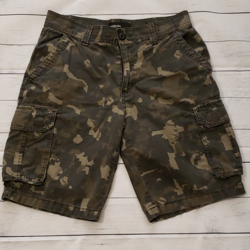 Carbon Camo Cargo Shorts